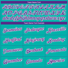Laden Sie das Bild in den Galerie-Viewer, Custom Aqua Purple-White 3D Pattern Design Gradient Style Twinkle Star Performance T-Shirt
