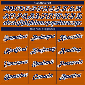 Custom Texas Orange Navy-White 3D Pattern Design Gradient Style Twinkle Star Performance T-Shirt