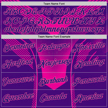Загрузить изображение в средство просмотра галереи, Custom Dark Purple Pink 3D Pattern Design Gradient Neon Sport Wear Performance T-Shirt
