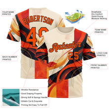 Charger l&#39;image dans la galerie, Custom Cream Orange-Black 3D Pattern Design Canada Geometric Shape Sport Wear Performance T-Shirt
