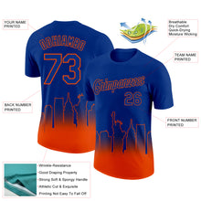 Charger l&#39;image dans la galerie, Custom Royal Orange 3D New York City Edition Fade Fashion Performance T-Shirt
