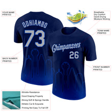 Загрузить изображение в средство просмотра галереи, Custom Navy Gray-Thunder Blue 3D Dallas City Edition Fade Fashion Performance T-Shirt
