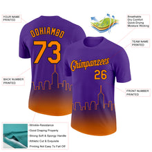 Загрузить изображение в средство просмотра галереи, Custom Purple Bay Orange-Black 3D Phoenix City Edition Fade Fashion Performance T-Shirt
