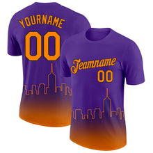 Загрузить изображение в средство просмотра галереи, Custom Purple Bay Orange-Black 3D Phoenix City Edition Fade Fashion Performance T-Shirt
