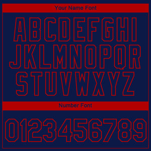 Custom Navy Red 3D Houston City Edition Fade Fashion Performance T-Shirt
