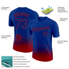 Charger l&#39;image dans la galerie, Custom Royal Red 3D Atlanta City Edition Fade Fashion Performance T-Shirt
