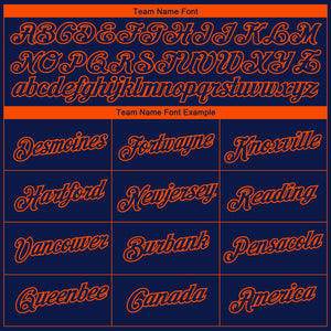 Custom Navy Orange 3D Denver City Edition Fade Fashion Performance T-Shirt