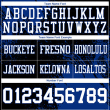 Charger l&#39;image dans la galerie, Custom Black White-Royal 3D Pattern Abstract Brush Stroke Authentic Football Jersey
