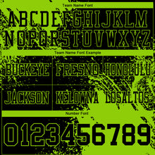 Charger l&#39;image dans la galerie, Custom Black Neon Green 3D Pattern Abstract Brush Stroke Authentic Football Jersey
