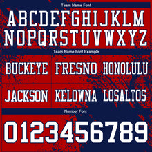 Charger l&#39;image dans la galerie, Custom Red White-Navy 3D Pattern Abstract Brush Stroke Authentic Football Jersey
