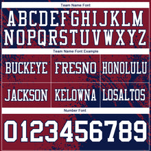 Charger l&#39;image dans la galerie, Custom Crimson White-Navy 3D Pattern Abstract Brush Stroke Authentic Football Jersey
