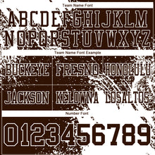 Charger l&#39;image dans la galerie, Custom Brown White 3D Pattern Abstract Brush Stroke Authentic Football Jersey
