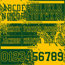 Laden Sie das Bild in den Galerie-Viewer, Custom Green Yellow 3D Pattern Abstract Brush Stroke Authentic Football Jersey
