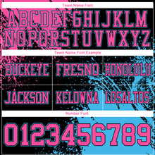 Загрузить изображение в средство просмотра галереи, Custom Black Pink-Sky Blue 3D Pattern Abstract Brush Stroke Authentic Football Jersey

