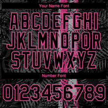 Load image into Gallery viewer, Custom Black Pink 3D Hawaii Tropical Palm Leaves Authentic Baseball Jersey
