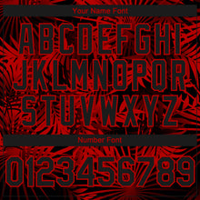 Charger l'image dans la galerie, Custom Black Red 3D Hawaii Palm Leaves Authentic Baseball Jersey
