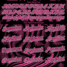 Load image into Gallery viewer, Custom Black Pink-White 3D Pattern Design Fluid Lines Authentic Baseball Jersey
