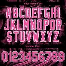 Load image into Gallery viewer, Custom Black Pink-White 3D Pattern Design Fluid Lines Authentic Baseball Jersey
