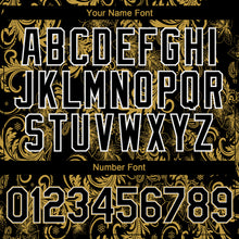 Load image into Gallery viewer, Custom Black Old Gold-White 3D Pattern Design Flower Authentic Baseball Jersey
