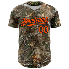 Laden Sie das Bild in den Galerie-Viewer, Custom Camo Orange-Black 3D Woodland Camo Authentic Salute To Service Authentic Baseball Jersey
