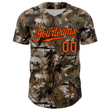 Загрузить изображение в средство просмотра галереи, Custom Camo Orange-Black 3D Woodland Camo Authentic Salute To Service Authentic Baseball Jersey
