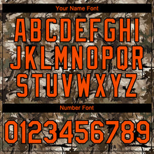 Загрузить изображение в средство просмотра галереи, Custom Camo Orange-Black 3D Woodland Camo Authentic Salute To Service Authentic Baseball Jersey
