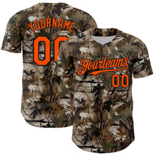 Загрузить изображение в средство просмотра галереи, Custom Camo Orange-Black 3D Woodland Camo Authentic Salute To Service Authentic Baseball Jersey
