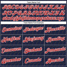 Загрузить изображение в средство просмотра галереи, Custom Stitched Navy Red Gold-White 3D Pattern Design Wave Geometric Shape Sports Pullover Sweatshirt Hoodie
