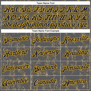Custom Stitched Steel Gray Navy-Gold 3D Pattern Design Golden Subtle Floral Sports Pullover Sweatshirt Hoodie