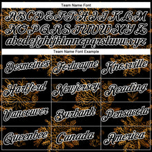 Load image into Gallery viewer, Custom Stitched Black White 3D Pattern Design Golden Subtle Floral Sports Pullover Sweatshirt Hoodie

