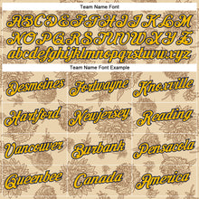 Загрузить изображение в средство просмотра галереи, Custom Stitched City Cream Gold-Navy 3D Pattern Design Subtle Floral Sports Pullover Sweatshirt Hoodie
