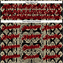 Load image into Gallery viewer, Custom Stitched Black Cream-Fire Red 3D Pattern Design Ethnic Paisley Floral Bandana Sports Pullover Sweatshirt Hoodie

