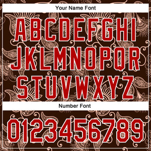 Custom Stitched Brown Red-White 3D Pattern Design Ethnic Paisley Floral Bandana Sports Pullover Sweatshirt Hoodie