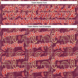Custom Stitched Crimson Red-White 3D Pattern Design Ethnic Paisley Floral Bandana Sports Pullover Sweatshirt Hoodie