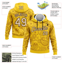 Load image into Gallery viewer, Custom Stitched Yellow City Cream-Brown 3D Pattern Design Ethnic Paisley Floral Bandana Sports Pullover Sweatshirt Hoodie
