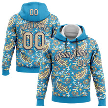 Загрузить изображение в средство просмотра галереи, Custom Stitched Panther Blue City Cream-Brown 3D Pattern Design Ethnic Paisley Floral Bandana Sports Pullover Sweatshirt Hoodie
