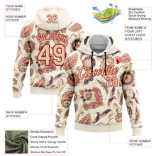 Laden Sie das Bild in den Galerie-Viewer, Custom Stitched Cream City Cream-Red 3D Pattern Design Ethnic Paisley Floral Bandana Sports Pullover Sweatshirt Hoodie
