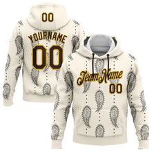 Laden Sie das Bild in den Galerie-Viewer, Custom Stitched Cream Brown-Yellow 3D Pattern Design Ethnic Paisley Floral Bandana Sports Pullover Sweatshirt Hoodie
