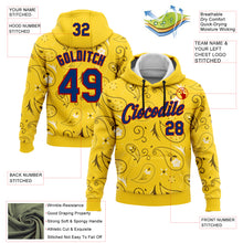 Charger l&#39;image dans la galerie, Custom Stitched Yellow US Navy Blue-Red 3D Pattern Design Ethnic Paisley Floral Bandana Sports Pullover Sweatshirt Hoodie
