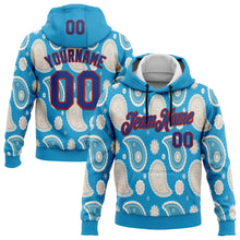 Charger l&#39;image dans la galerie, Custom Stitched Panther Blue US Navy Blue-Red 3D Pattern Design Ethnic Paisley Floral Bandana Sports Pullover Sweatshirt Hoodie
