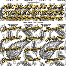 Загрузить изображение в средство просмотра галереи, Custom Stitched White Navy-Gold 3D Pattern Design Ethnic Paisley Floral Bandana Sports Pullover Sweatshirt Hoodie
