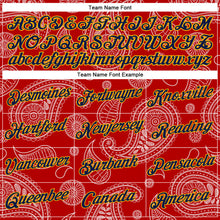 Charger l&#39;image dans la galerie, Custom Stitched Red Navy-Gold 3D Pattern Design Ethnic Paisley Floral Bandana Sports Pullover Sweatshirt Hoodie
