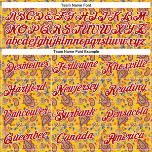 Custom Stitched Yellow Red-White 3D Pattern Design Ethnic Paisley Floral Bandana Sports Pullover Sweatshirt Hoodie