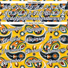 Load image into Gallery viewer, Custom Stitched Yellow White-Navy 3D Pattern Design Ethnic Paisley Floral Bandana Sports Pullover Sweatshirt Hoodie
