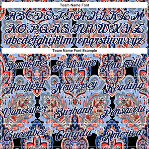 Custom Stitched Black Navy-White 3D Pattern Design Ethnic Paisley Floral Bandana Sports Pullover Sweatshirt Hoodie