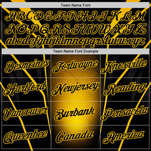 Custom Black Yellow 3D Pattern Design Germany Color Block Sportswear Performance T-Shirt