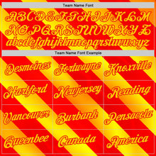 Загрузить изображение в средство просмотра галереи, Custom Red Yellow-Fire Red 3D Pattern Design Spain Stripe Sport Wear Performance T-Shirt
