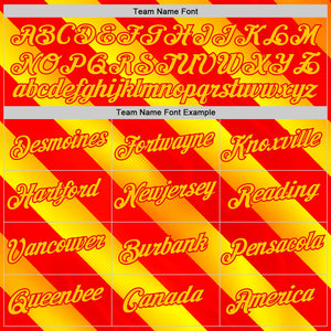 Custom Red Yellow-Fire Red 3D Pattern Design Spain Stripe Sport Wear Performance T-Shirt