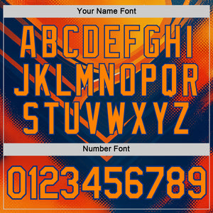 Custom Yellow Bay Orange Blue-Royal 3D Pattern Design Neon Arrow Sport Wear Performance T-Shirt