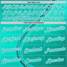 Загрузить изображение в средство просмотра галереи, Custom Green Aqua-White 3D Pattern Design Sport Wear Performance T-Shirt
